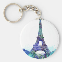 La tour Eiffel  color splash Key Chain