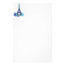 La tour Eiffel  color splash Stationery Design