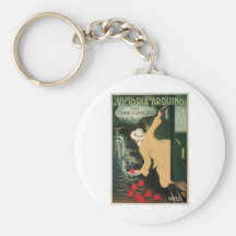 La Victoria Arduino Vintage Coffee Drink Ad Art Keychains