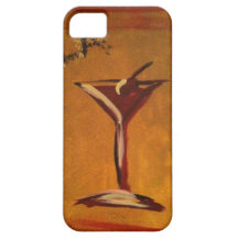 "LA VIE EN ROSE" MARTINI GLASS PRINT iPhone 5 COVERS