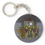 LA Zombie Metro Subway Satire keychains