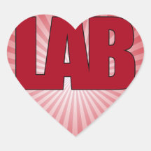 LAB - BIG RED BOLD MEDICAL LABORATORY LOGO STICKERS