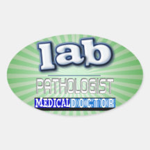LAB PATHOLOGIST LOGO OVAL STICKERS
