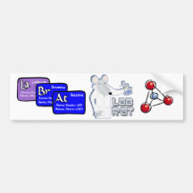 LAB RAT PERIODIC TABLE BUMPER STICKE BUMPER STICKER