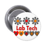 Lab Tech RETRO flowers Pin