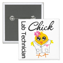 Lab Technician Chick Pins