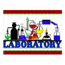 LAB WARE - LABORATORY GLASSWARE SETUP POST CARD