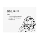LABEL QUEEN POSTCARDS
