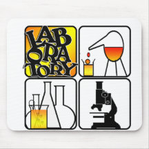 LABORATORY LOGO 4 SQUARE - LAB ICONS MOUSE PADS