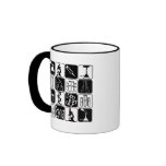 LABORATORY SCIENTIST SYMBOLS AND TOOLS mugs