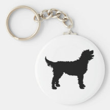 Labradoodle Dog (in black) Key Chain