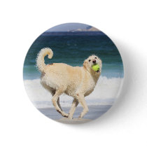 Labradoodle Happy Day on the Beach Pin