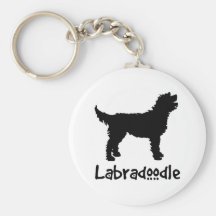 Labradoodle w/ Cool Text Key Chains