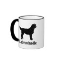 Labradoodle w/ Cool Text mugs