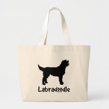 Labradoodle w/ Cool Text Tote Bag