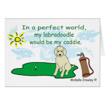 LabradoodleYellow Greeting Cards