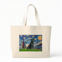 Labrador (black) - Starry Night Tote Bag