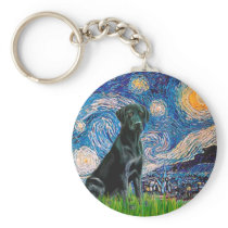 Labrador (black) - Starry Night Key Chains