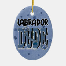 Labrador DUDE Christmas Tree Ornaments