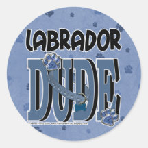 Labrador DUDE Round Stickers