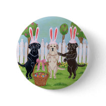 Labrador Easter Bunnies!! Pinback Buttons