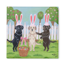 Labrador Easter Bunnies!! Magnet