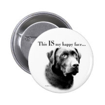 Labrador Happy Face Pins