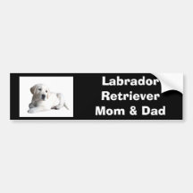 Labrador Mum & Dad Bumper Sticker