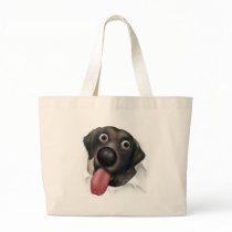 Labrador Retriever (Black) Busting Out Tote Bag