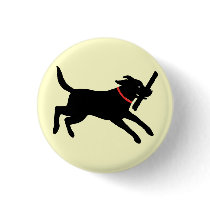 Labrador Retriever (Black) Pinback Buttons