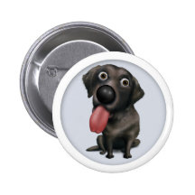 Labrador Retriever (Black) Button
