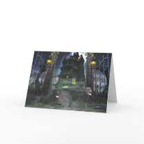 Labrador Retriever Black Halloween Greeting Card