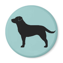 Labrador Retriever (Black) Fridge Magnets