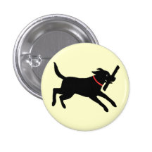 Labrador Retriever (Black) Pinback Buttons