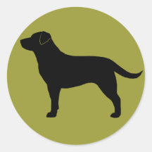 Labrador Retriever (Black) Round Sticker