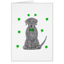 Labrador Retriever Black Saint Patricks Day cards
