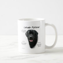 Labrador Retriever (blk) History Design Coffee Mugs
