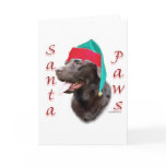 Labrador Retriever (choc) Santa Paws cards