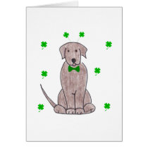 Labrador Retriever Chocolate Saint Patricks Day cards