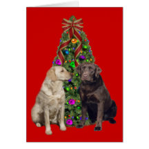 Labrador Retriever Christmas Card Tree