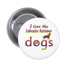 Labrador Retriever designs Buttons