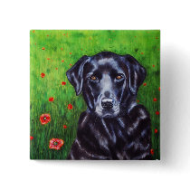 Labrador Retriever Dog Art - Poppy Pin
