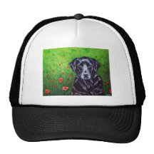 Labrador Retriever Dog Art - Poppy Mesh Hats