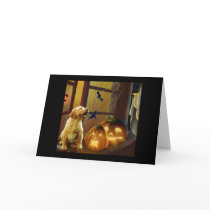 Labrador Retriever Halloween Puppy Card