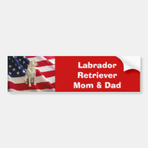 Labrador Retriever Mum & Dad Bumper Sticker