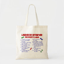 LABRADOR RETRIEVER Property Laws Canvas Bags