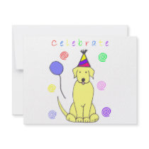 Labrador Retriever Yellow Celebrate Announcement
