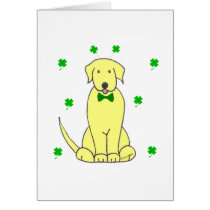 Labrador Retriever Yellow Saint Patricks Day cards
