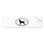 Labrador Silhouette Black Bumper Sticker