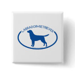 Labrador Silhouette Button